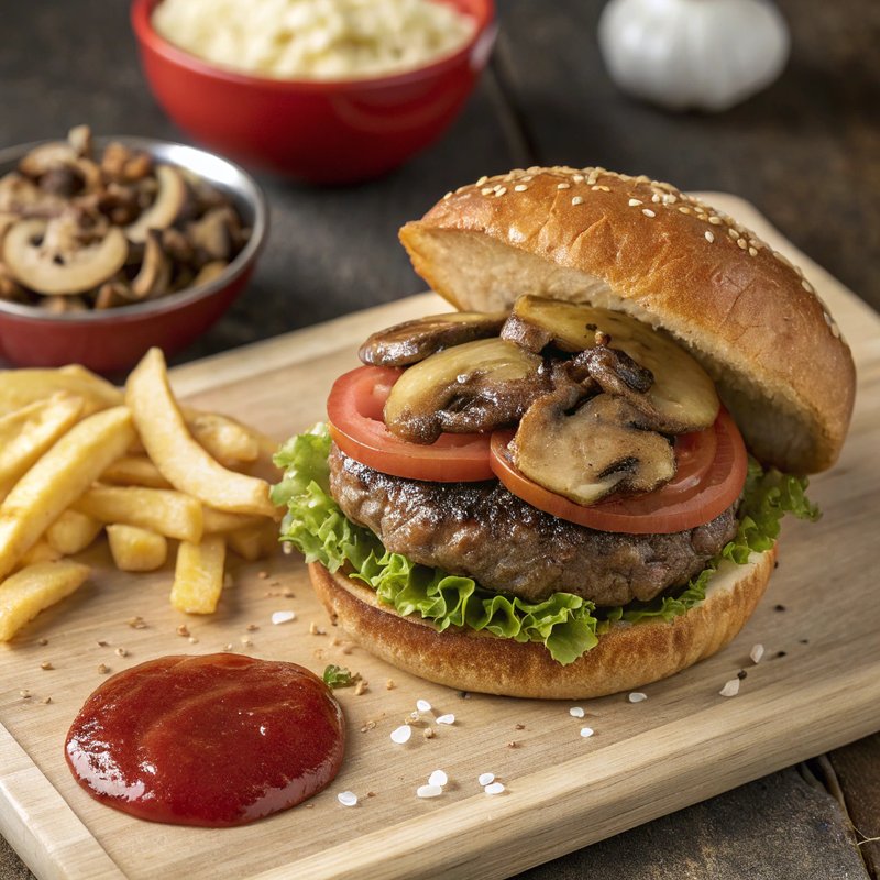 Mushroom Swiss Burger