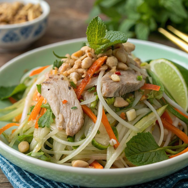 Bi Xanh Tron Thit Heo (Green Papaya Salad with Pork)