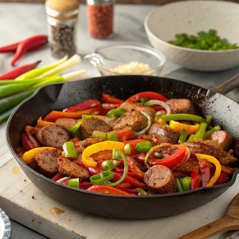 Fiery Sausage and Pepper Stir Fry