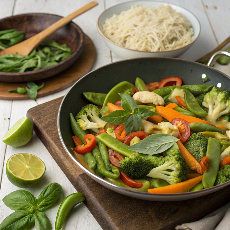 Thai Green Curry Vegetable Stir Fry