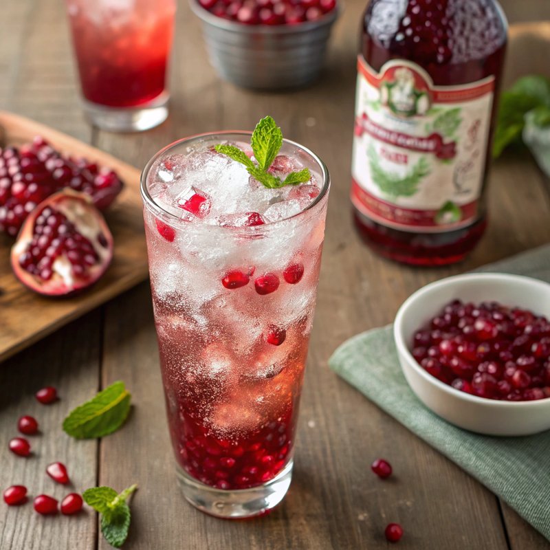 Sparkling Pomegranate Italian Soda