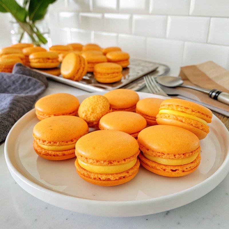Mango Macarons