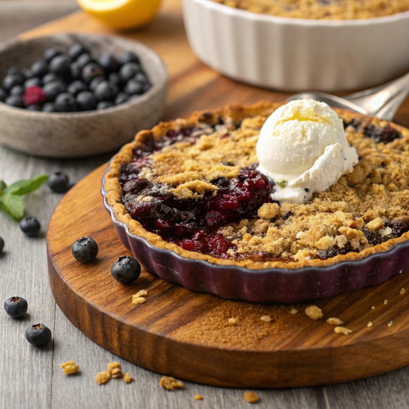 Saskatoon Berry Crumble