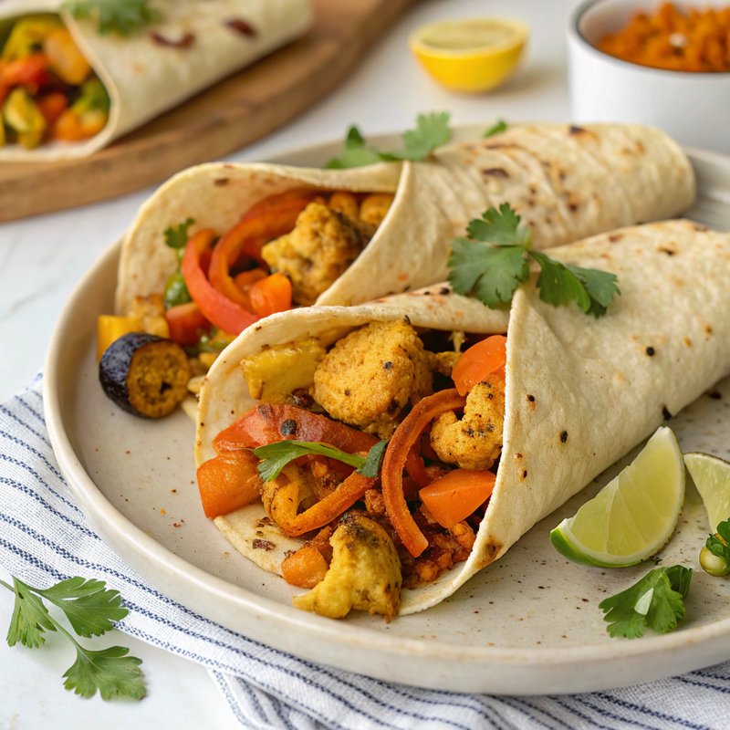 Authentic Indian Spiced Veggie Wraps