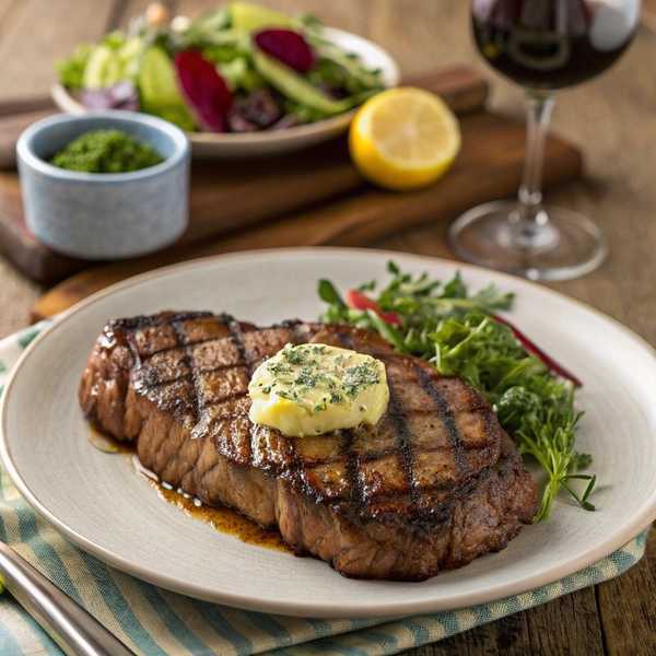 Ribeye Steak with Herb Butter