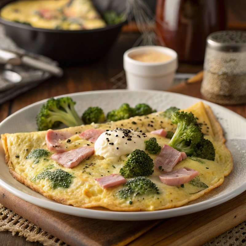 Broccoli and Ham Omelette