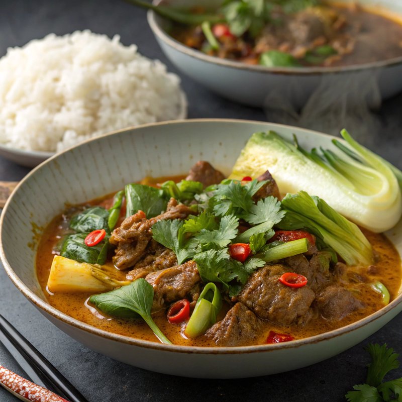 Bok Choy and Beef Curry