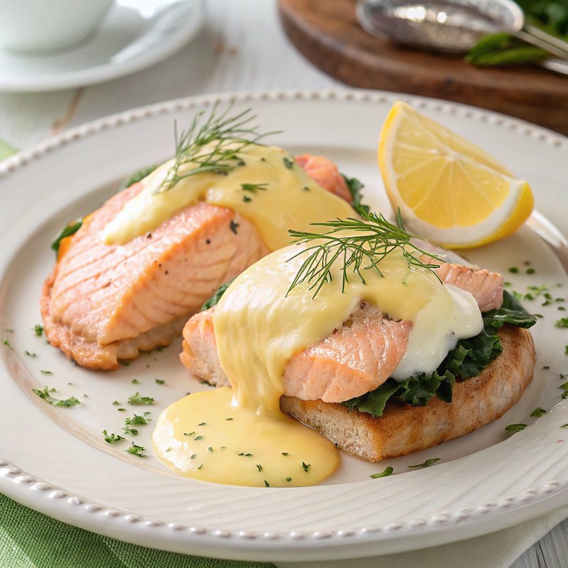 Poached Salmon with Hollandaise Sauce