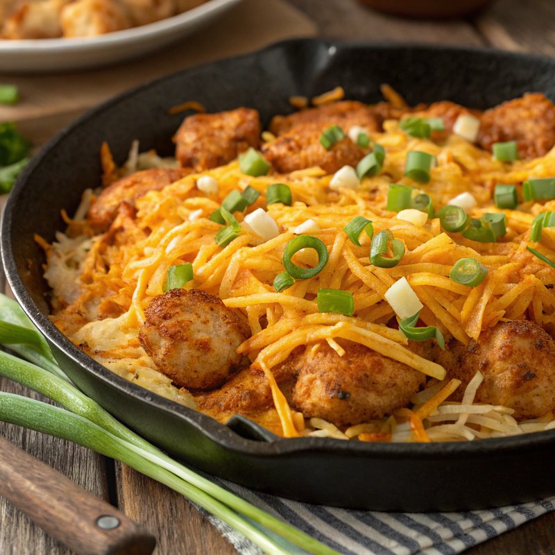 Buffalo Chicken Hashbrowns