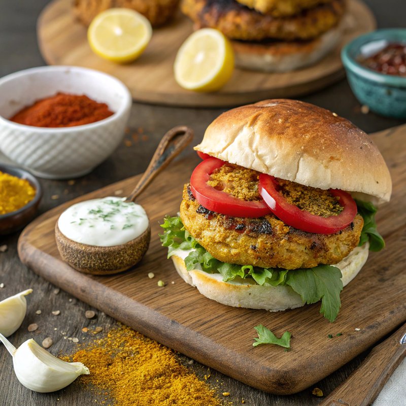 Curry Chicken Burger