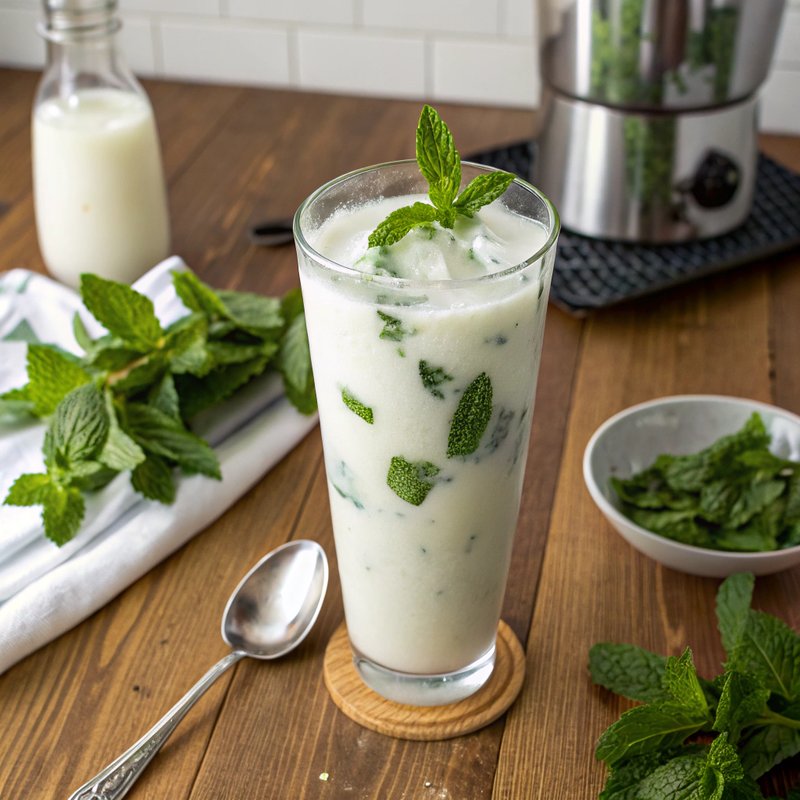 Refreshing Mint Lassi