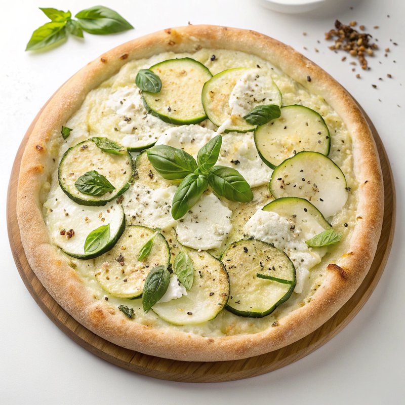 Garlic and Zucchini Pizza