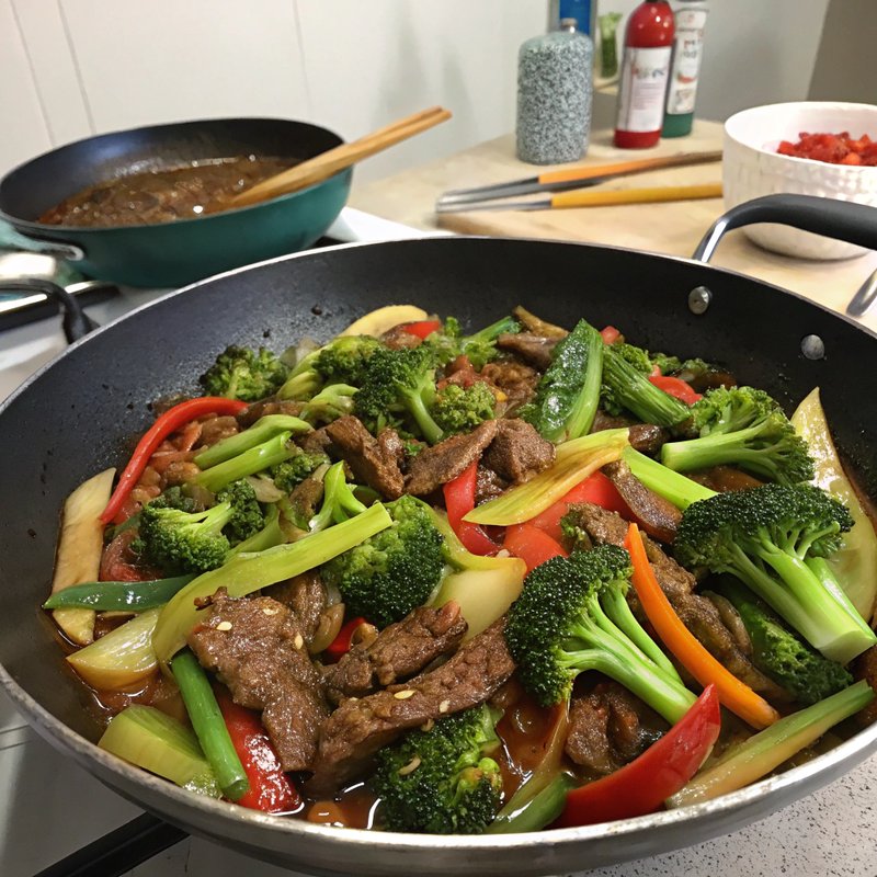 Bok Choy and Broccoli Beef Stir Fry