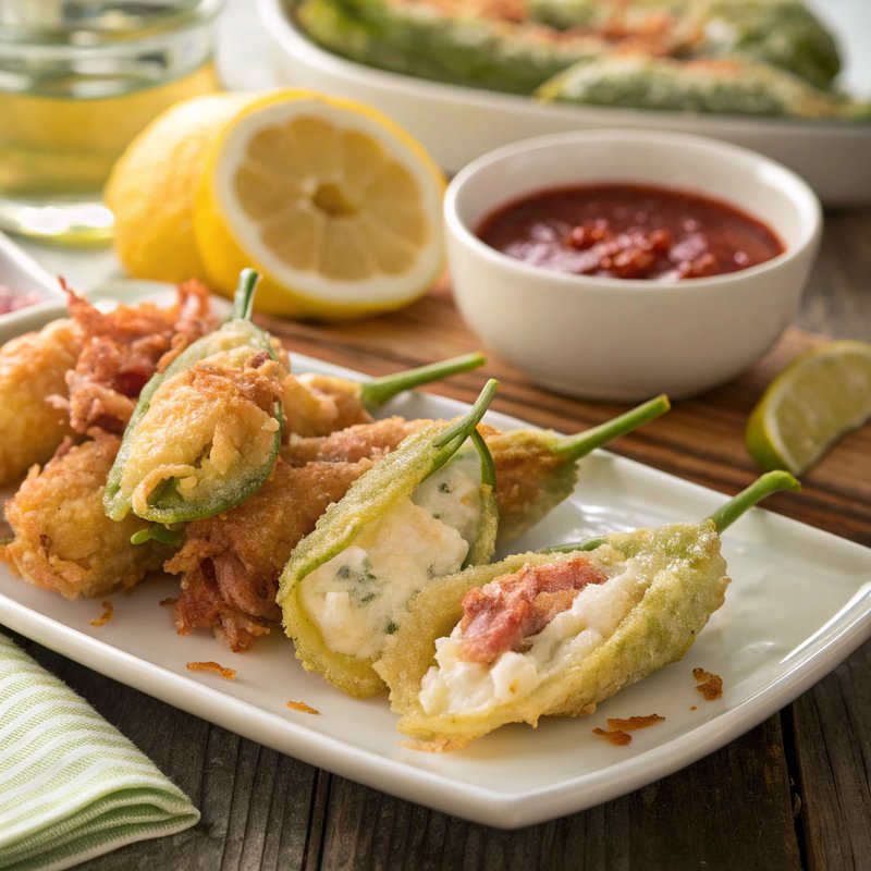 Fried Zucchini Blossoms with Prosciutto and Mozzarella