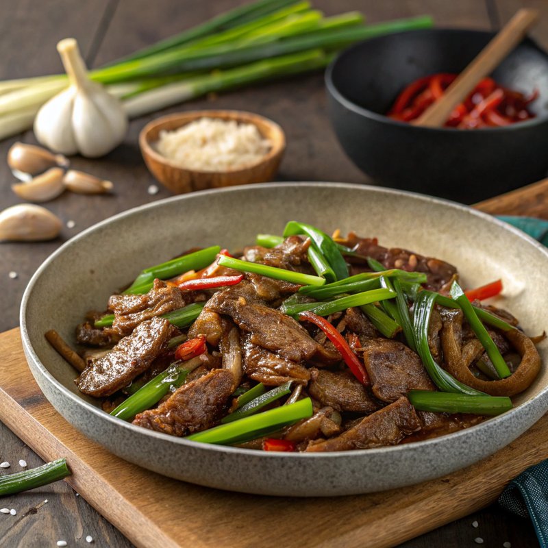 Sautéed Beef with Scallions