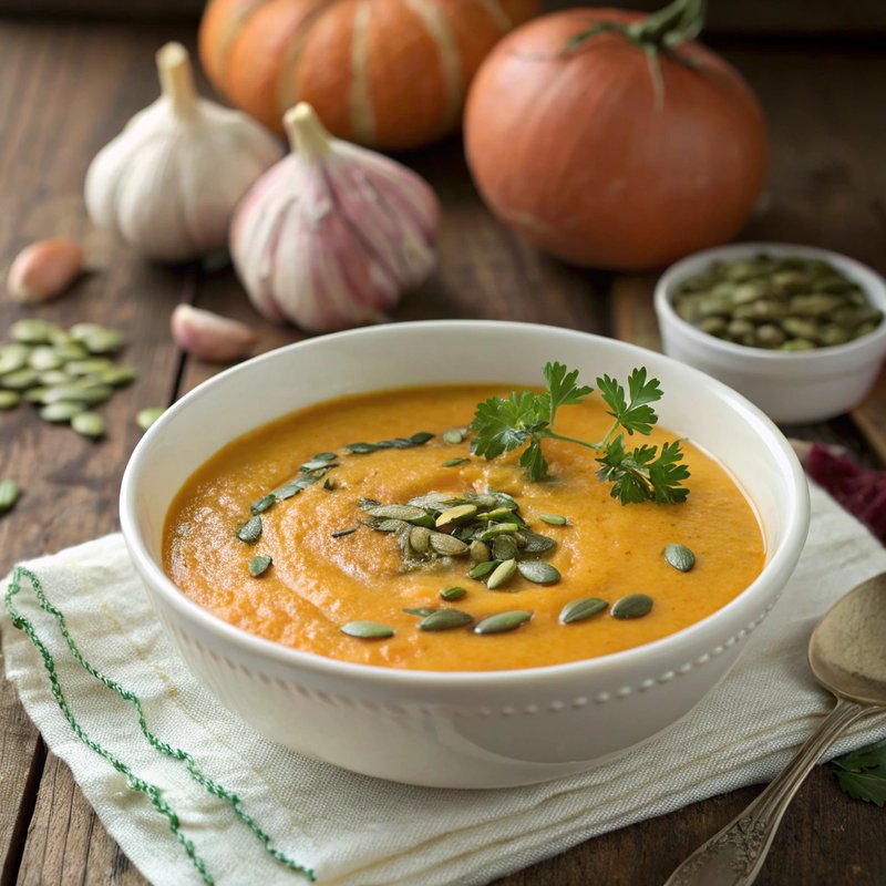 Soupe de Potimarron (Creamy Red Kuri Squash Soup)