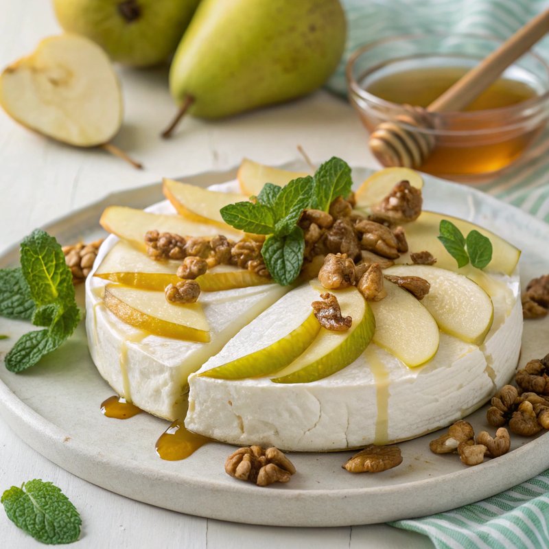 Robiola Cheese with Honey and Pears