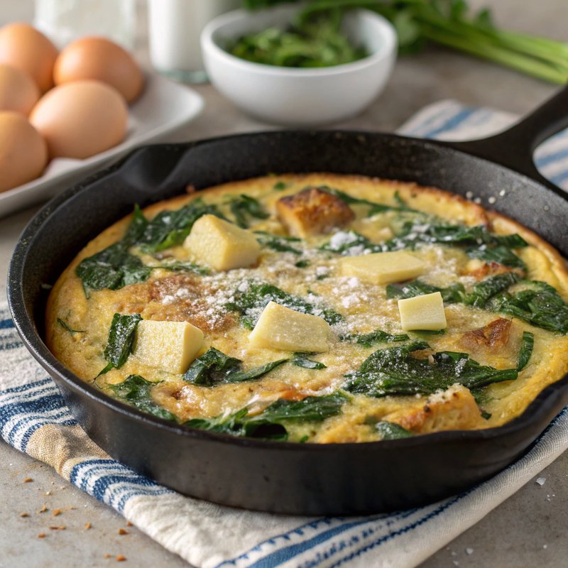 Rustic Parsnip and Spinach Frittata