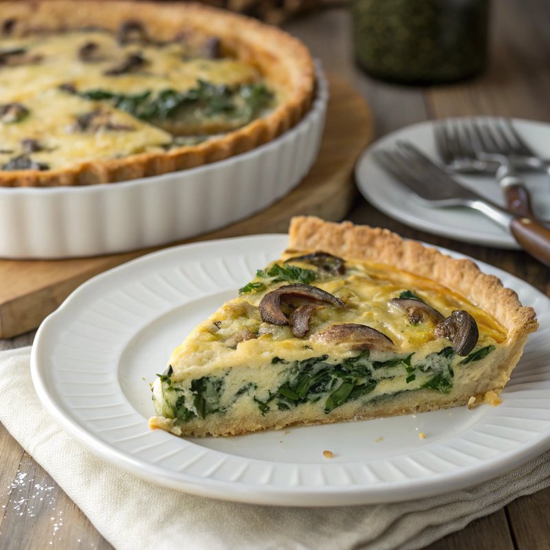 Swiss Chard and Mushroom Quiche