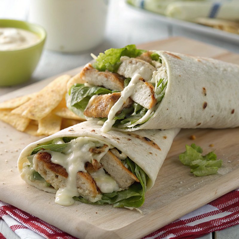 Enhanced Chicken Caesar Wrap Sandwich