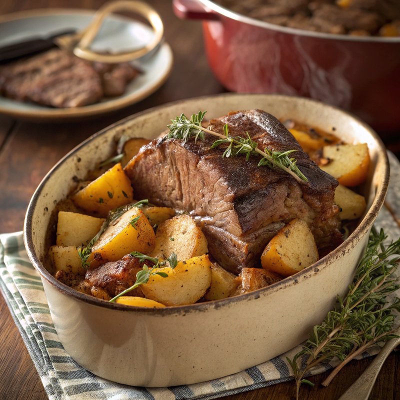 Hearty Country Potatoes with Melt-in-Your-Mouth Brisket
