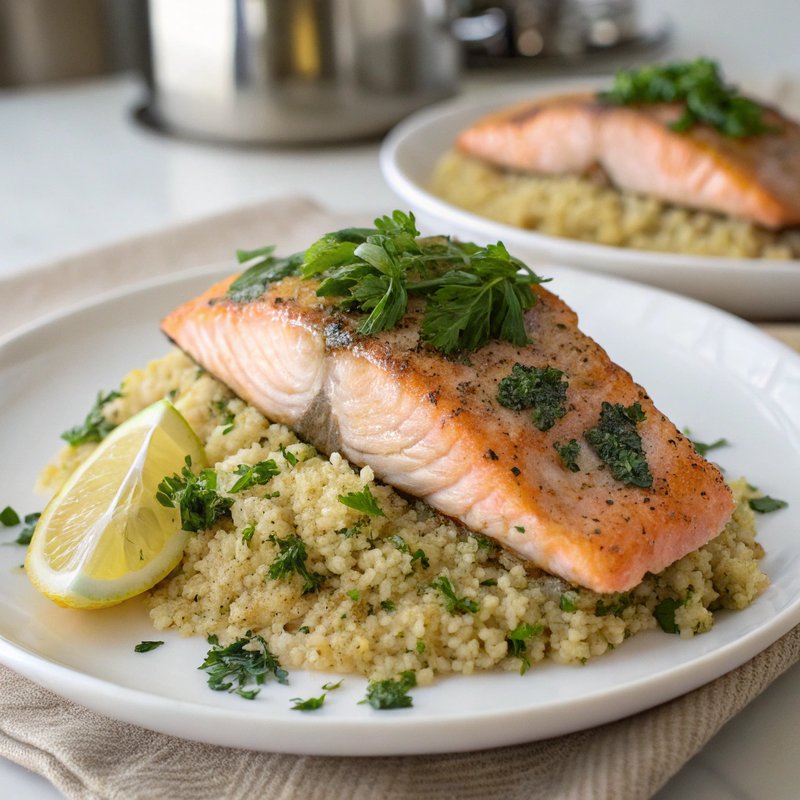 Herbed Steelhead Trout with Quinoa