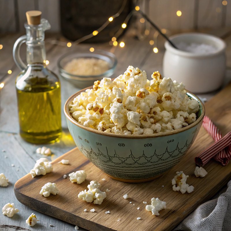Olive Oil and Sea Salt Popcorn