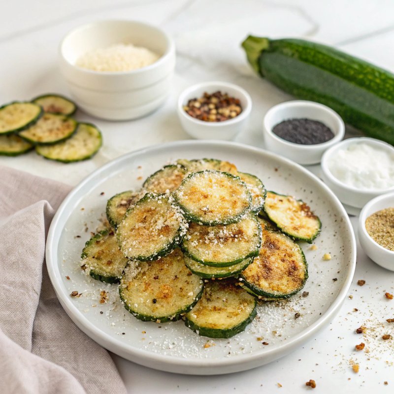 Crispy Keto Baked Zucchini Chips