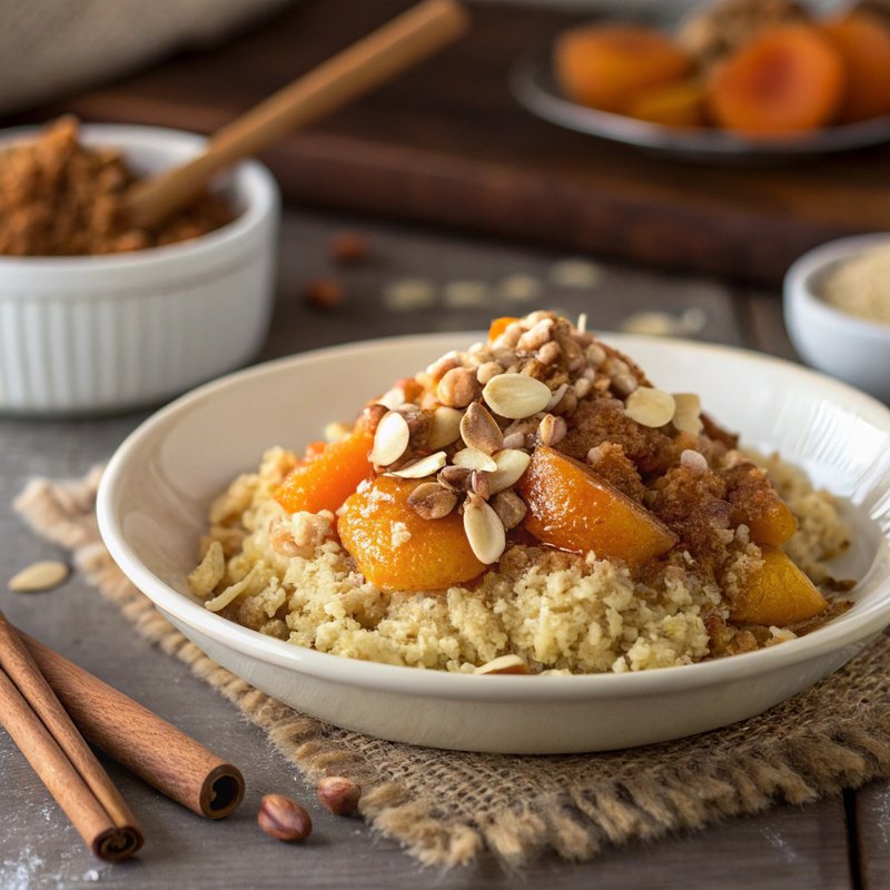 Golden Apricot Almond Crumble with Quinoa