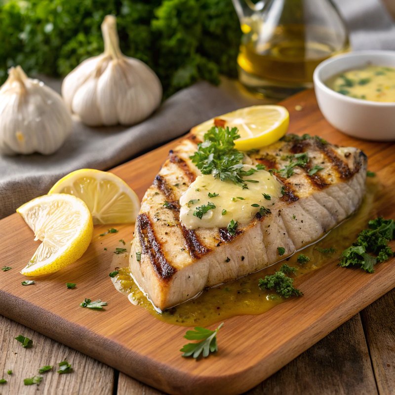 Grilled Swordfish with Lemon Butter