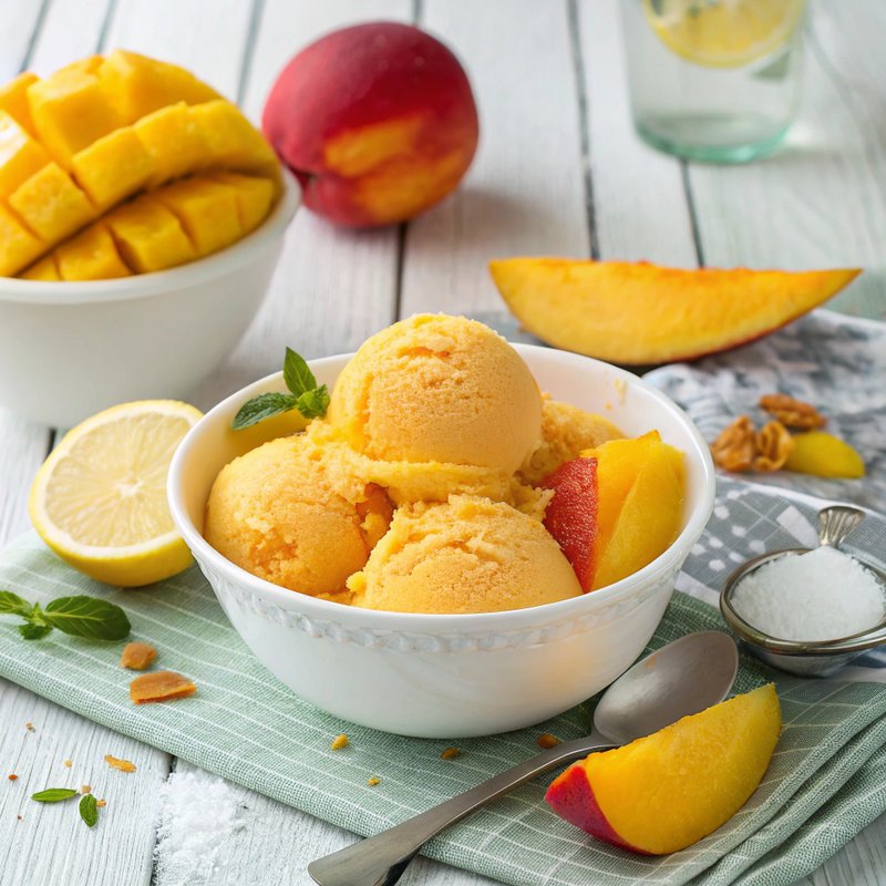 Peach and Mango Sorbet