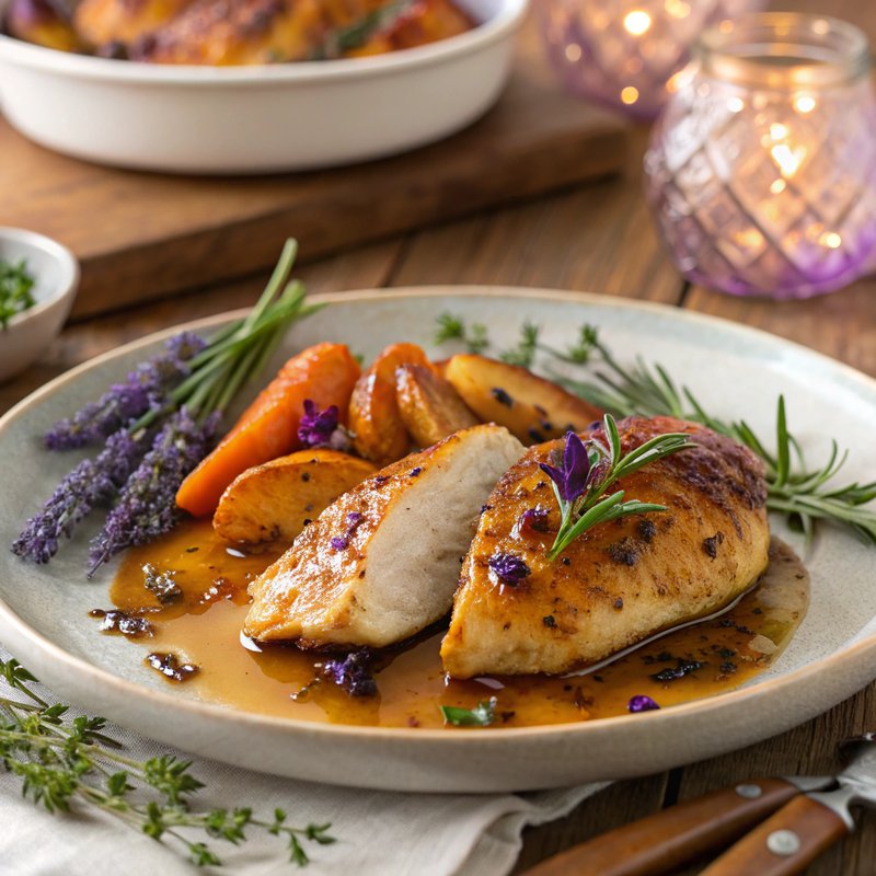 Lavender and Honey Glazed Chicken