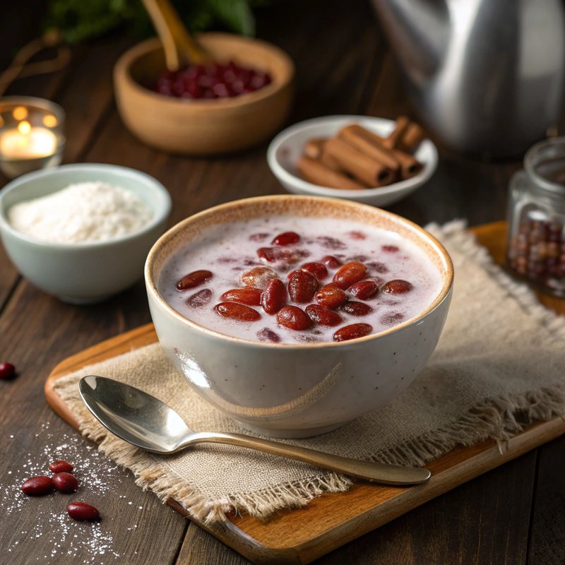 Red Bean and Coconut Milk Drink