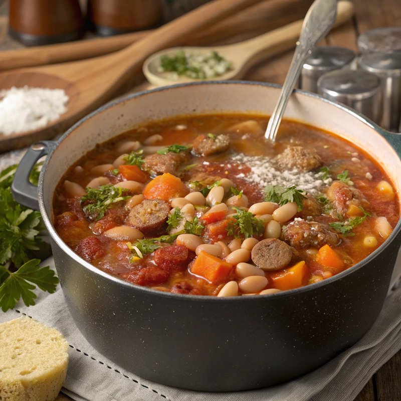 Zuppa Di Fagioli E Salsiccia (Italian Bean and Sausage Soup)