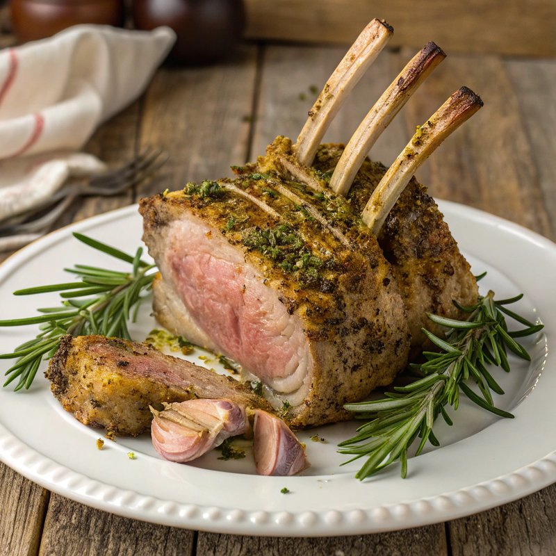 Herb-Crusted Roasted Rack of Lamb