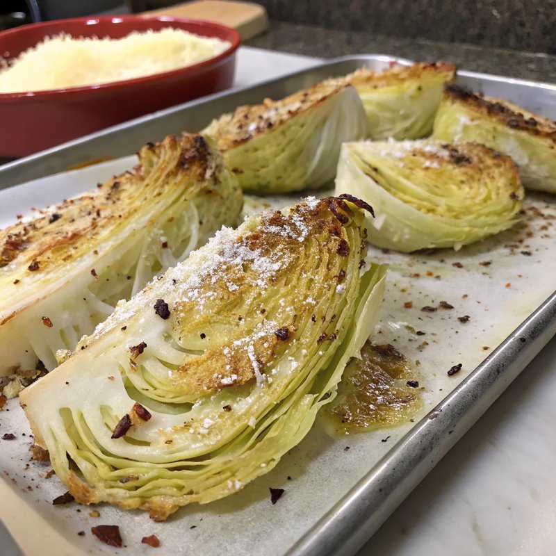 Parmesan Roasted Cabbage
