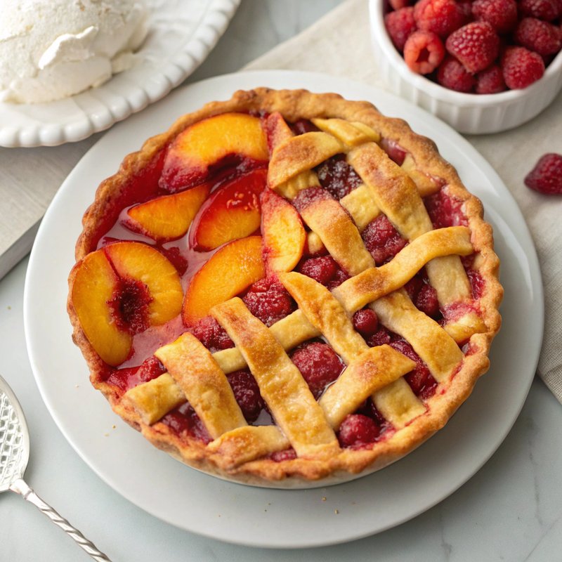 Peach and Raspberry Pie
