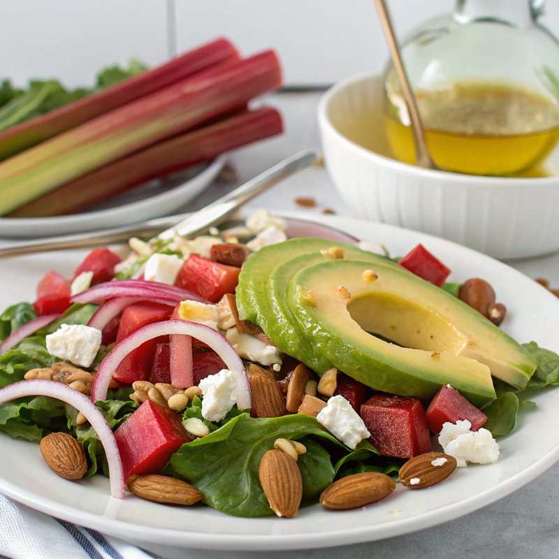 Rhubarb and Avocado Salad