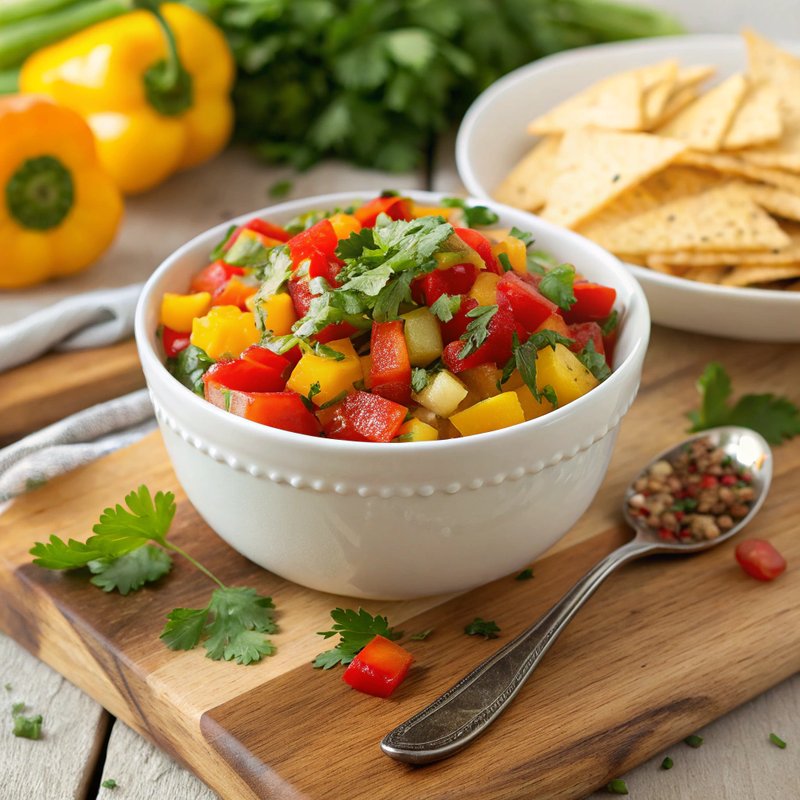 Zesty Bell Pepper and Cilantro Dip