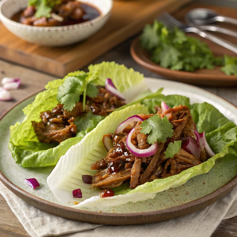 BBQ Pulled Pork Lettuce Wraps