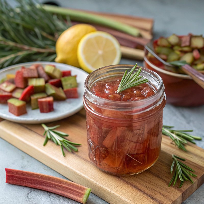 Rhubarb and Rosemary Jelly