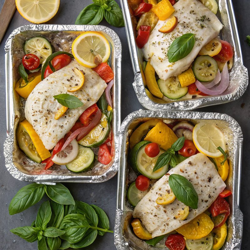 Halibut and Veggie Foil Packets