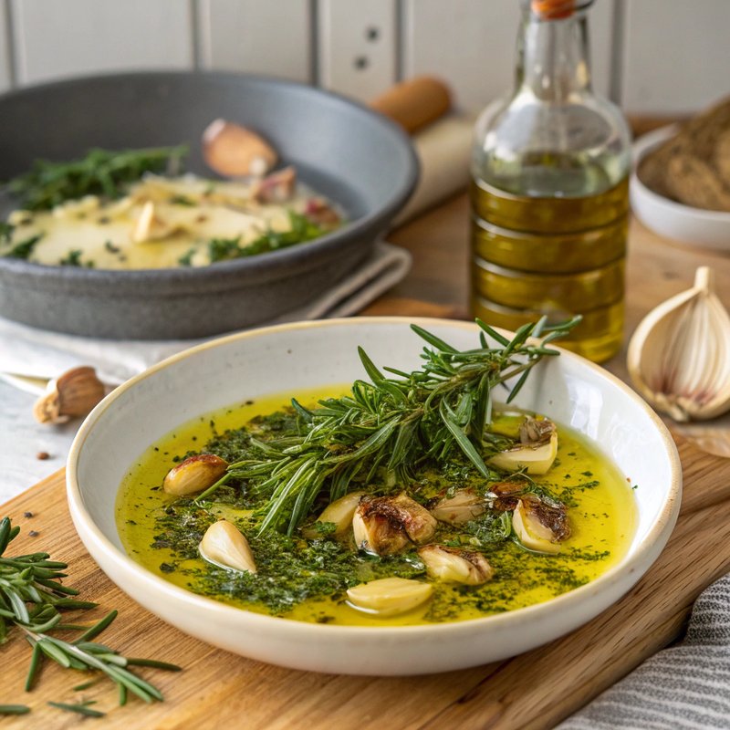 Sclopit with Garlic and Olive Oil