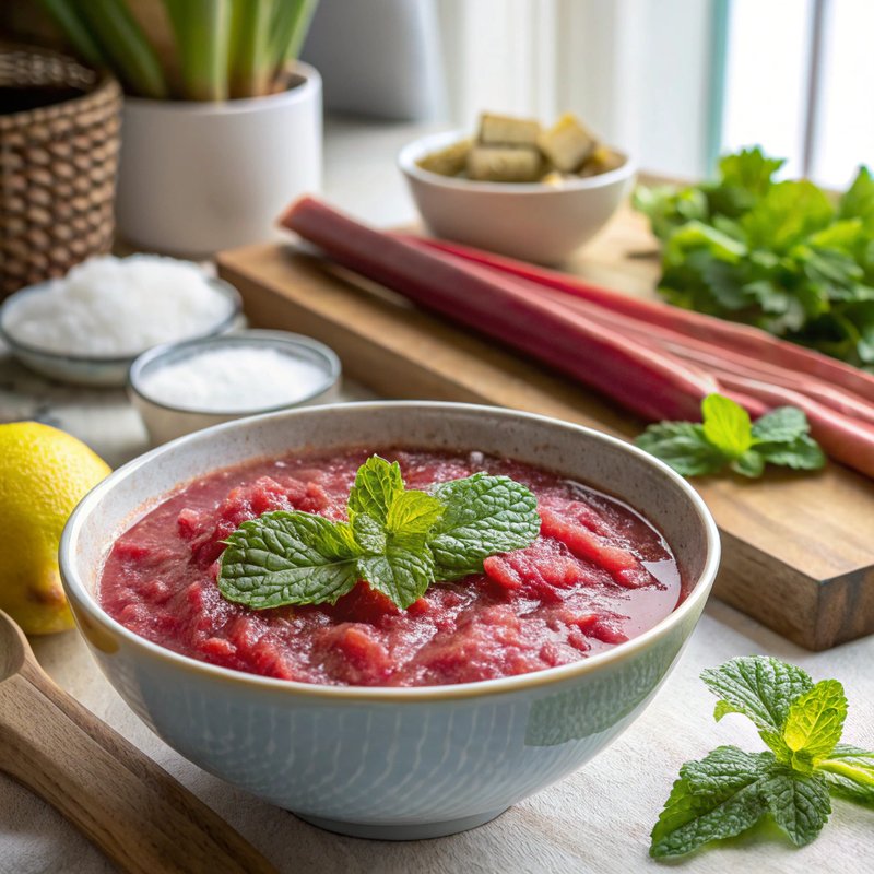 Rhubarb and Mint Sauce