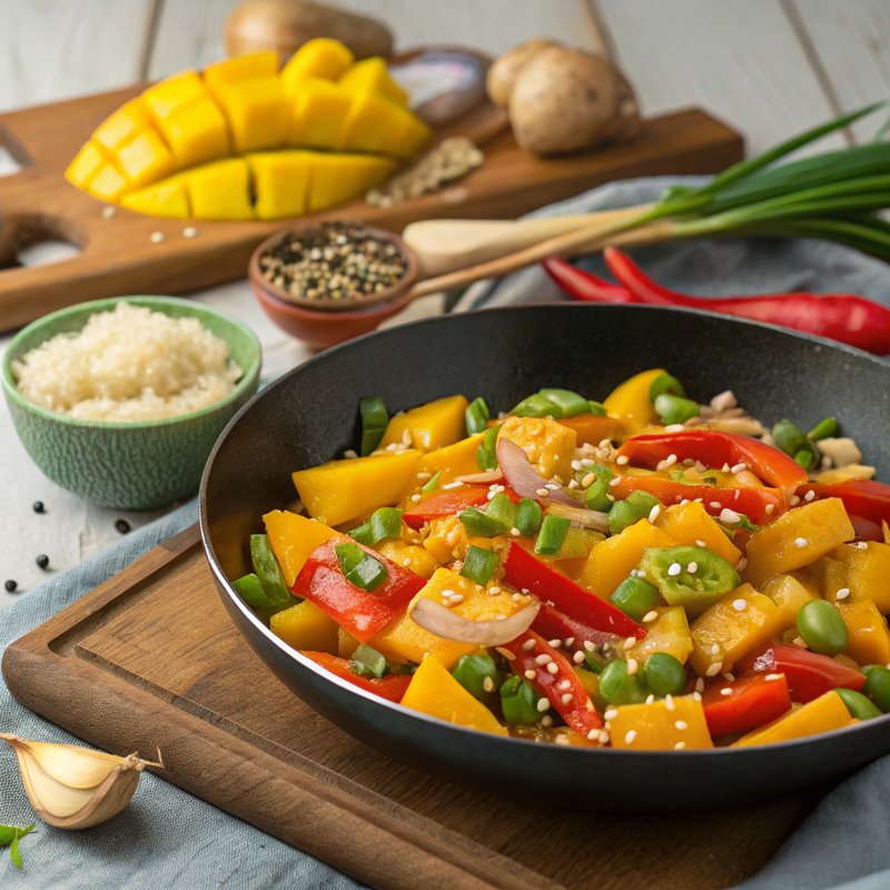 Mango and Bell Pepper Stir Fry