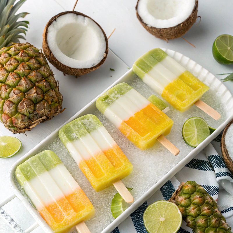 Tropical Pineapple Popsicles