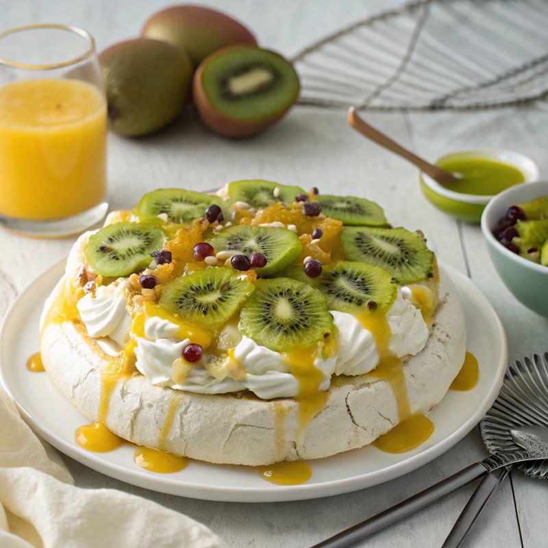 Kiwi and Passionfruit Pavlova