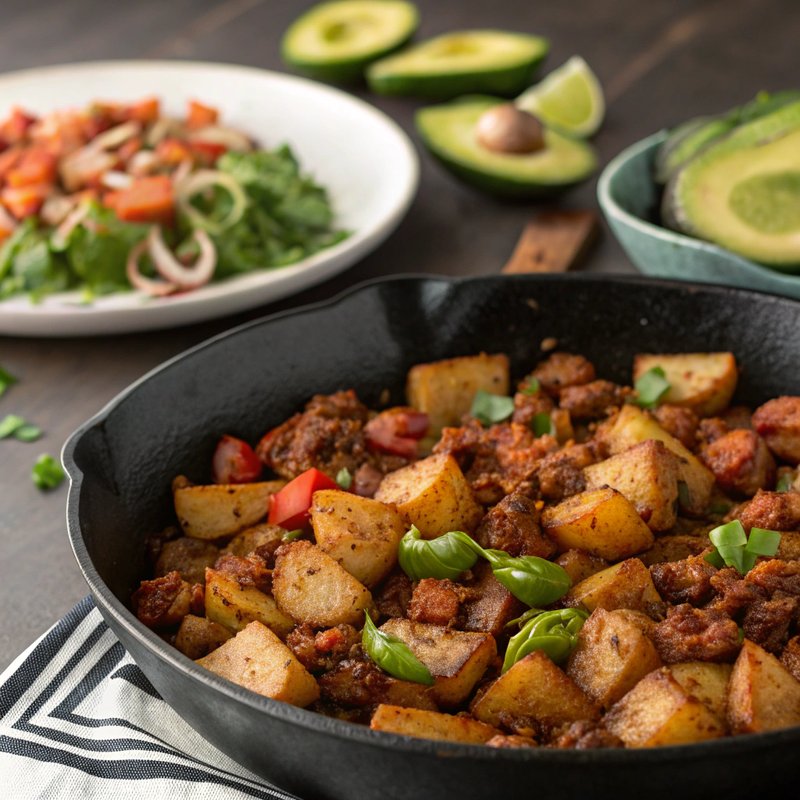 Mexican Papas Con Chorizo