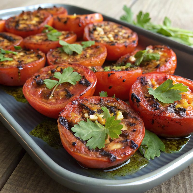 Tandoori Tomatoes with Spiced Yogurt Marinade