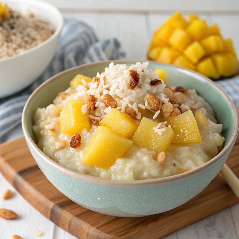 Tropical Pineapple-Coconut Rice Pudding